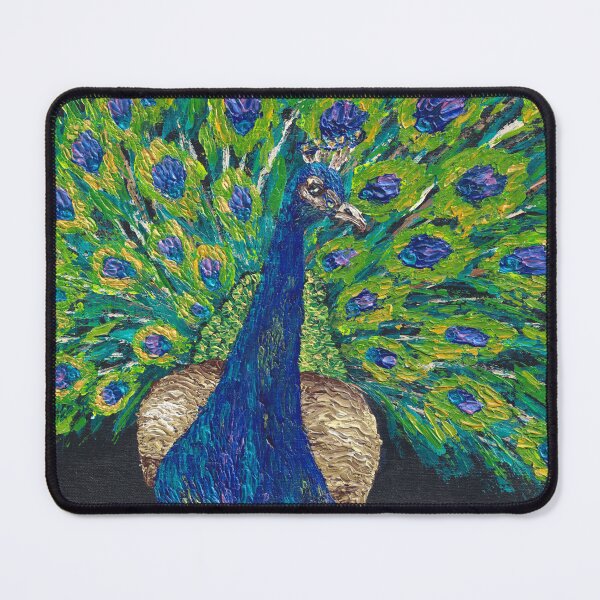 Item preview, Glimmering Peacock Acrylic Painting designed and sold by GemStudios.