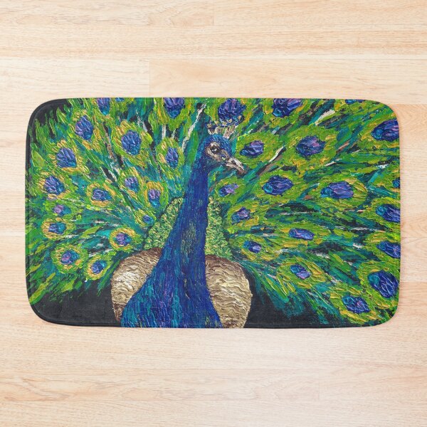 Item preview, Glimmering Peacock Acrylic Painting designed and sold by GemStudios.