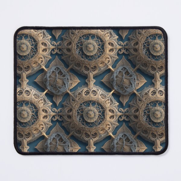 Item preview, Intricate Blue and Gold Clock Pattern  designed and sold by Theo-B.