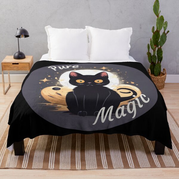 Item preview, "Pure Magic" Cute Funny Black Cat Halloween designed and sold by WitchyWare.