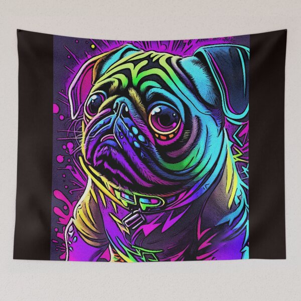 Item preview, Pug Graffiti Art 11 designed and sold by RedBluffTraders.