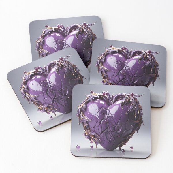 Item preview, "Purple Realistic Heart Textures" designed and sold by Art-Vortex-fr.