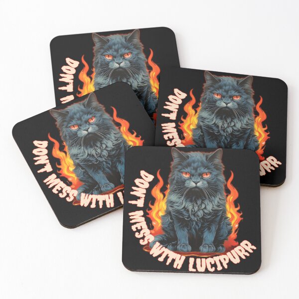 Item preview, Don't Mess with Lucipurr designed and sold by Little Lantern Studio .