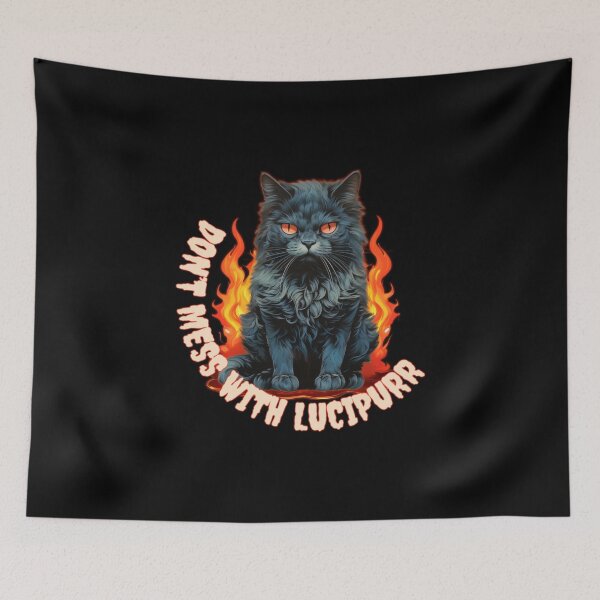 Item preview, Don't Mess with Lucipurr designed and sold by Little Lantern Studio .