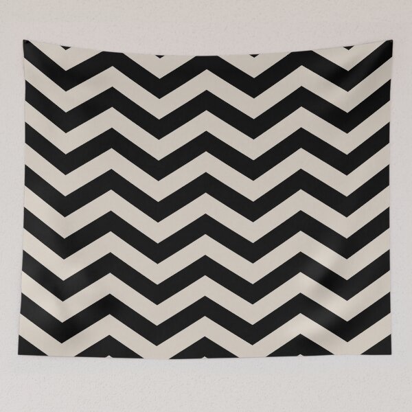 Item preview, Black and Linen White Chevron designed and sold by tonymagnerart.