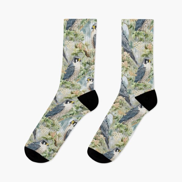 Item preview, Peregrine Falcon Seamless Pattern Design designed and sold by CaledoniArt.