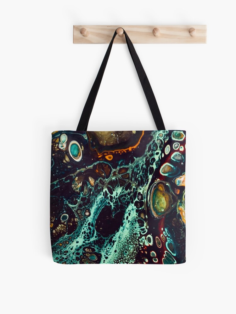 Pouring abstract acrylic art | Tote Bag