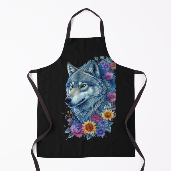 Artikelvorschau, Wolf und Blumen entworfen und verkauft von Blackdog71.