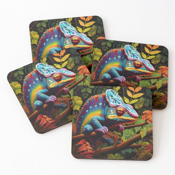 Item preview,  Rainbow Forest Chameleons designed and sold by MystiCanvas.