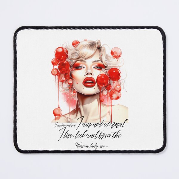 Item preview, Beautiful blonde woman Red lips in red bubble  designed and sold by Sixcom.
