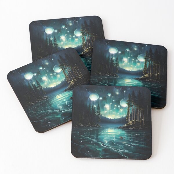 Item preview, Twilight Serenity: Moonlit Jellyfish Lake designed and sold by MystiCanvas.