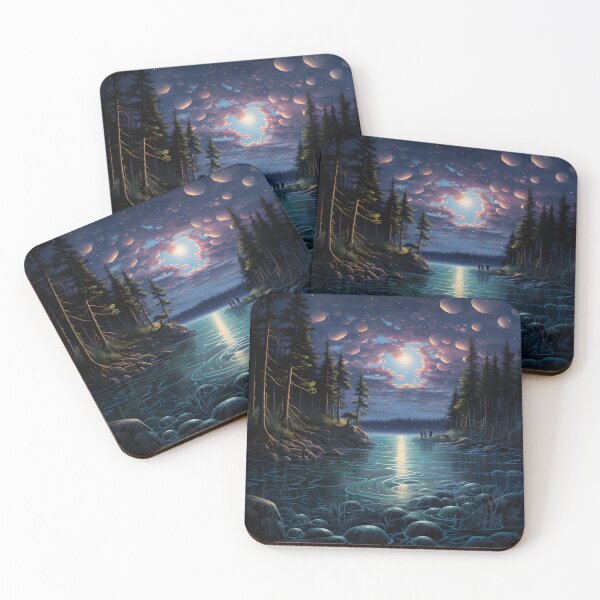 Item preview, Enchanting Moonlit Jellyfish at Forest Lake designed and sold by MystiCanvas.