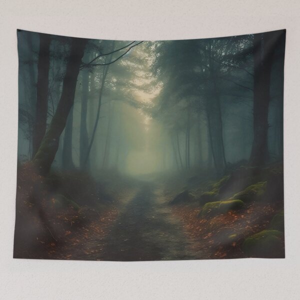 Item preview, Lost in the Fog: Discover the Light at the Forest's End designed and sold by LeafyLanePrints.