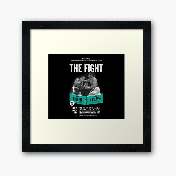 Cassius Clay vs Sonny Liston - Ali Boxing Shirt Framed Art Print