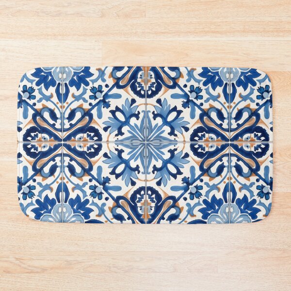 Item preview, Timeless Charm: Antique Classic Lisbon Blue Seamless Pattern designed and sold by aweartome.