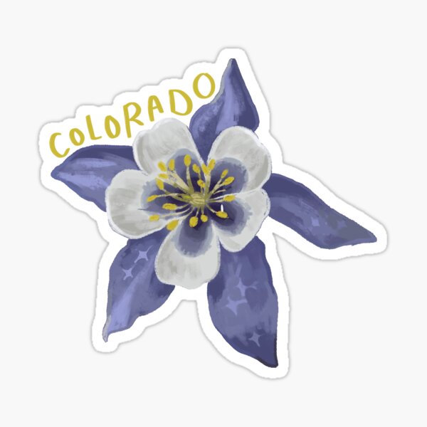 Item preview, colorado state flower - colorado blue columbine designed and sold by red-rot.