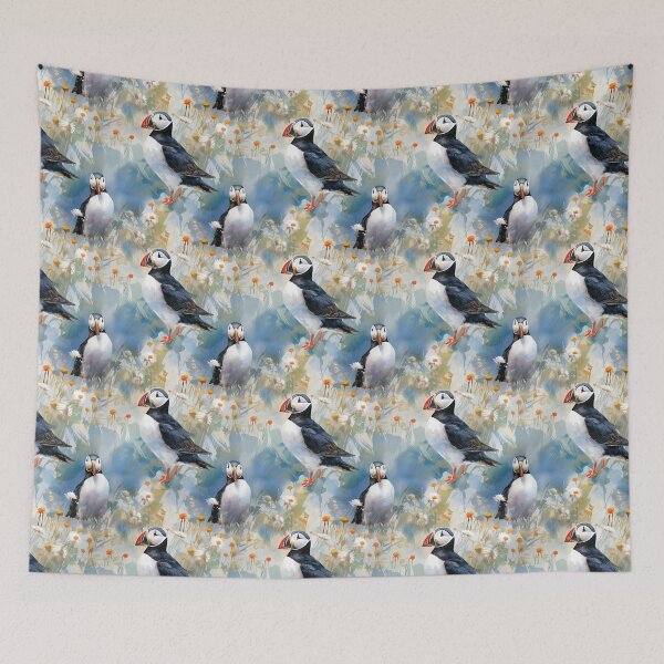 Item preview, Puffin Seamless Pattern Design designed and sold by CaledoniArt.
