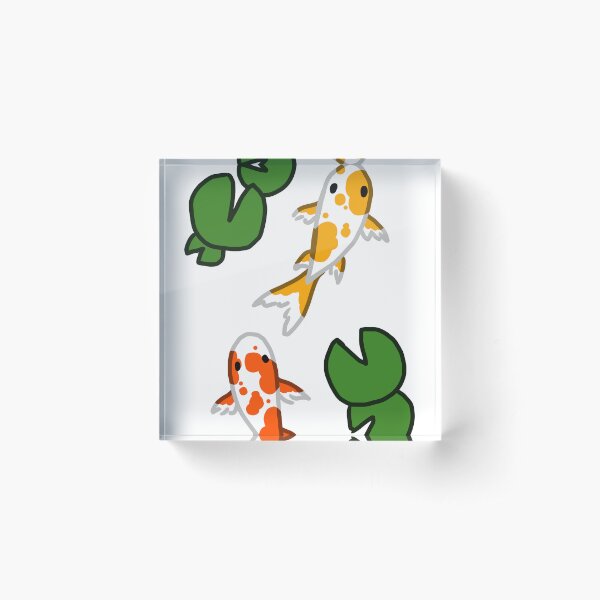 Koi fish Acrylic Block
