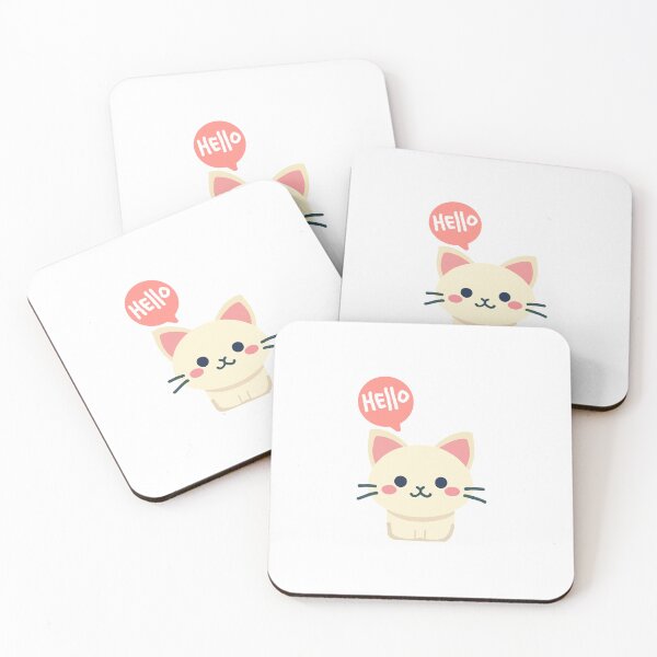 Item preview, cute cat 2 hello designed and sold by HarshBrown.