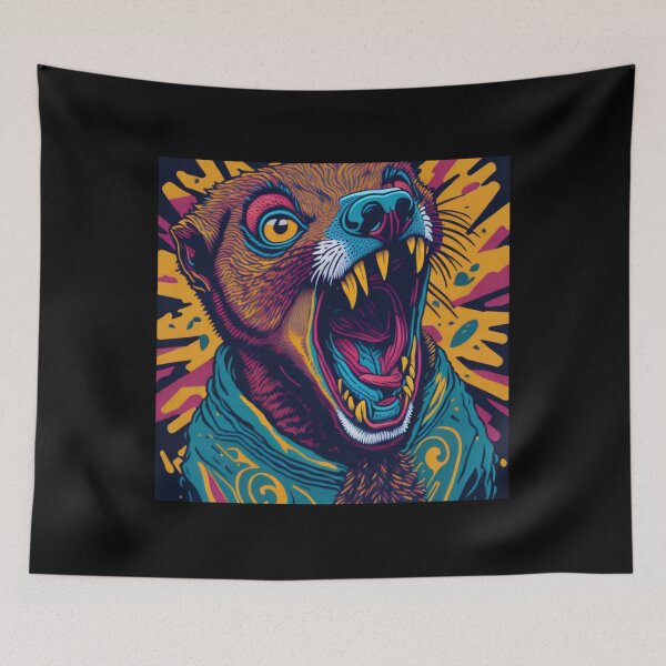 Item preview, Psychedelic meerkat, Bold color, vintage designed and sold by GlunmanStore.