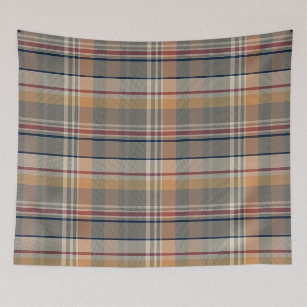 Item preview, Autumn Aesthetic Iona 1 Hand Drawn Textured Plaid Pattern designed and sold by GenAumonier.
