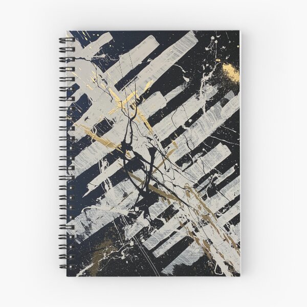 Item preview, "Through Think & Thin" Black,White & Gold abstract painting  designed and sold by IICents.