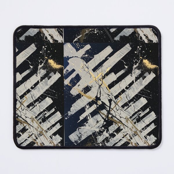 Item preview, "Through Think & Thin" Black,White & Gold abstract painting  designed and sold by IICents.