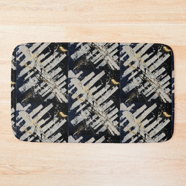 Item preview, "Through Think & Thin" Black,White & Gold abstract painting designed and sold by IICents.