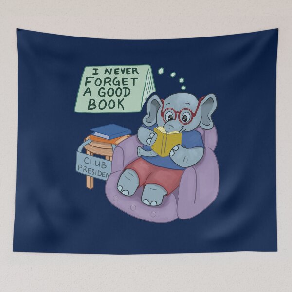 Item preview, Book Club President Elephant designed and sold by CharacterAlley.