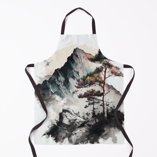 Item preview, Rocky Mountain Forest Wood Watercolor Painting designed and sold by cotoprints.