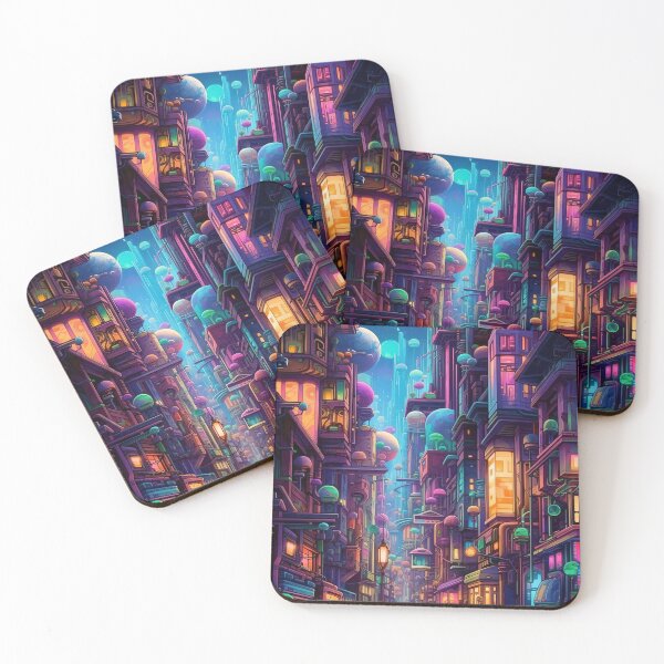 Item preview, Futuristic city 2 designed and sold by xTillePatterns.