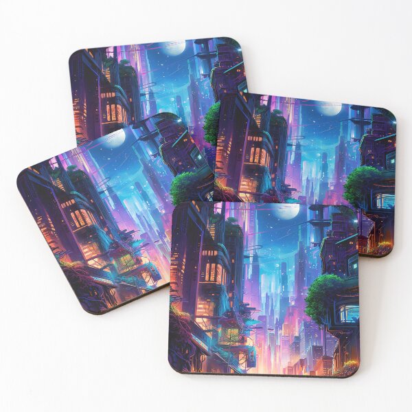 Item preview, Futuristic city 3 designed and sold by xTillePatterns.