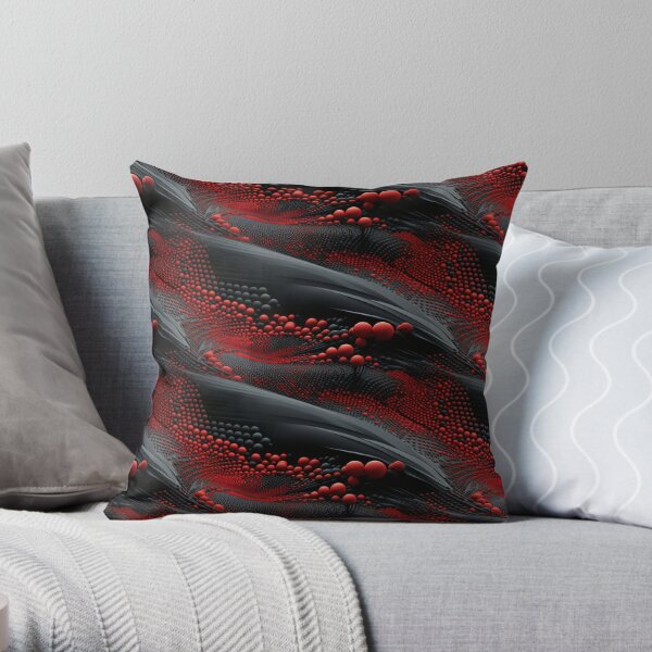 Red gray best sale throw pillows