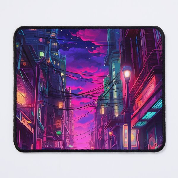 Item preview, Futuristic night city designed and sold by xTillePatterns.