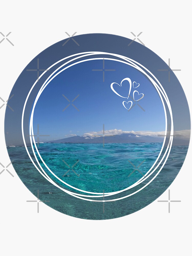 "Aesthetic Ocean Stickers, Pins, Cards, & Notebooks" Sticker for Sale