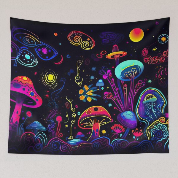 Item preview, Neon Trippy Vibey Psychedelic Fantasy designed and sold by TheFullFantasy.