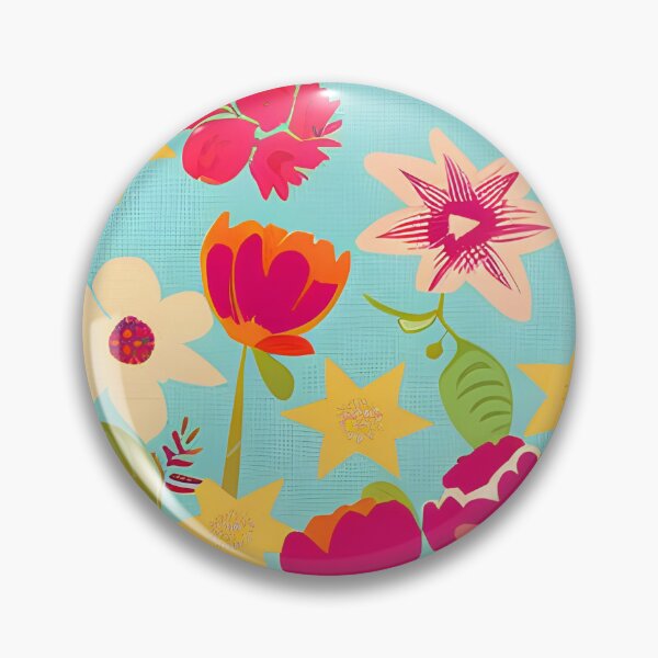 Item preview, Patrón de Papel Pintado Flores Pintadas de los Años 60 designed and sold by KayLadyBug.