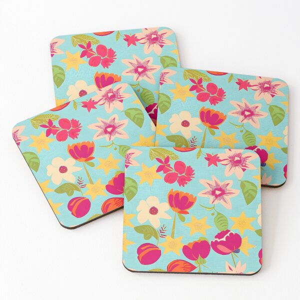 Item preview, Painted Flowers of the 60's Wallpaper Pattern designed and sold by KayLadyBug.