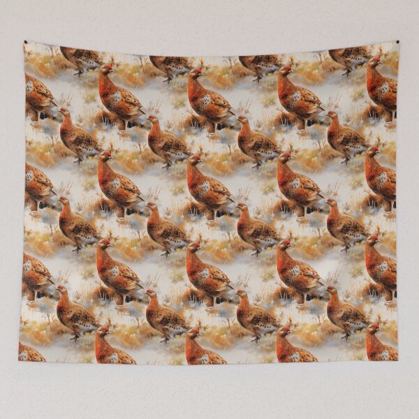 Item preview, Red Grouse Seamless Pattern Design designed and sold by CaledoniArt.