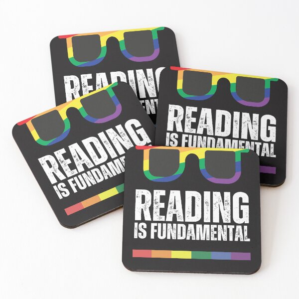 Item preview, Reading is fundamental -  square pride glasses - rainbow bar designed and sold by GuncleCo.