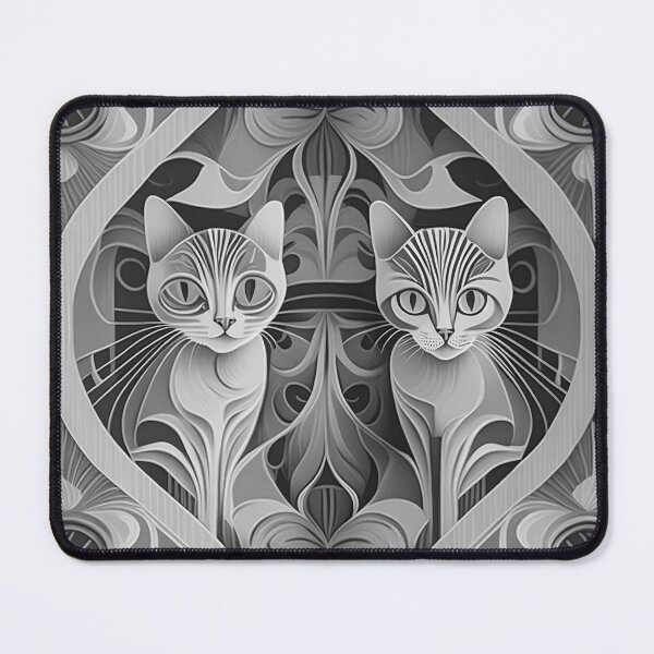 Item preview,  black and white cat cute kitten pattern designed and sold by varodesign.