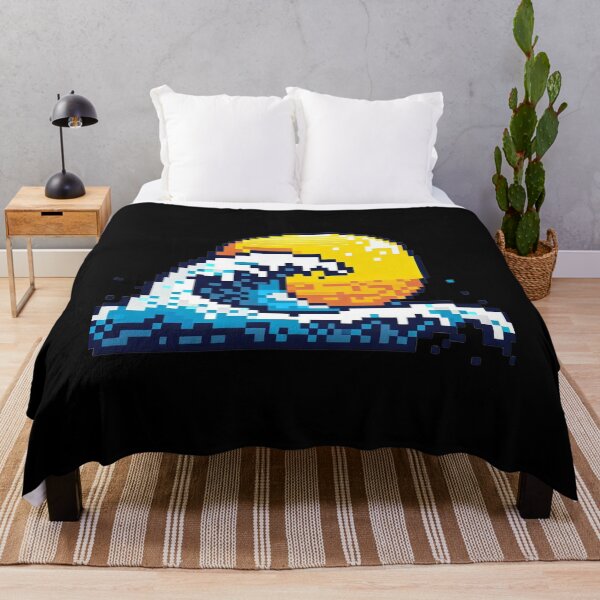 Item preview, Wave and Sun Pixel Art designed and sold by OB Print.