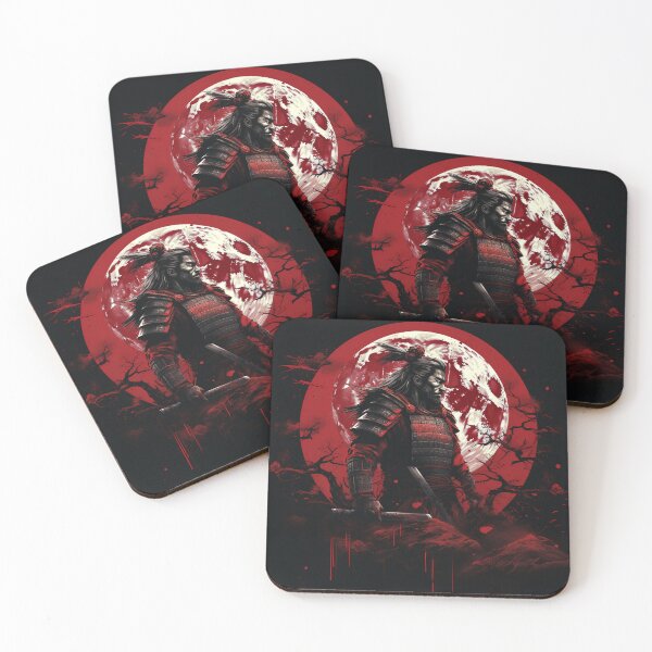 Item preview, The Samurai Warrior and Red Moon designed and sold by Lamarcy.