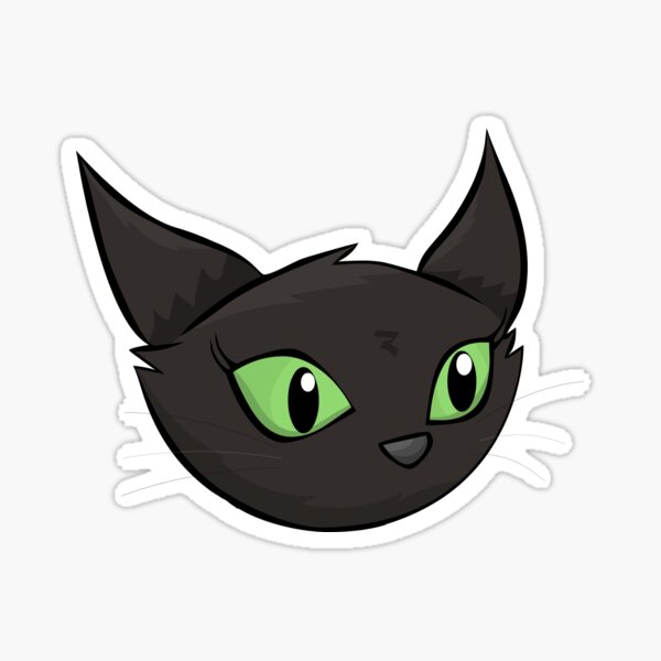 Cute Cartoon Black Cat Sticker