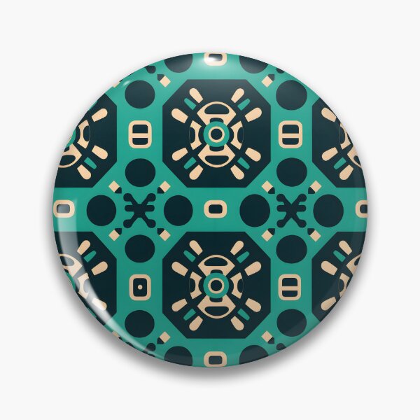 Item preview, Peruvian Green andean cross Chacana pattern designed and sold by khumpa.