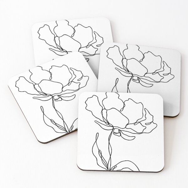 Item preview, Wild Flower Botanical One Line Drawing designed and sold by RachelFCreative.