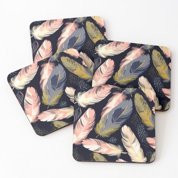 Item preview, Feathers - Olive green, navy, cream, gold, black designed and sold by Highlandkings.