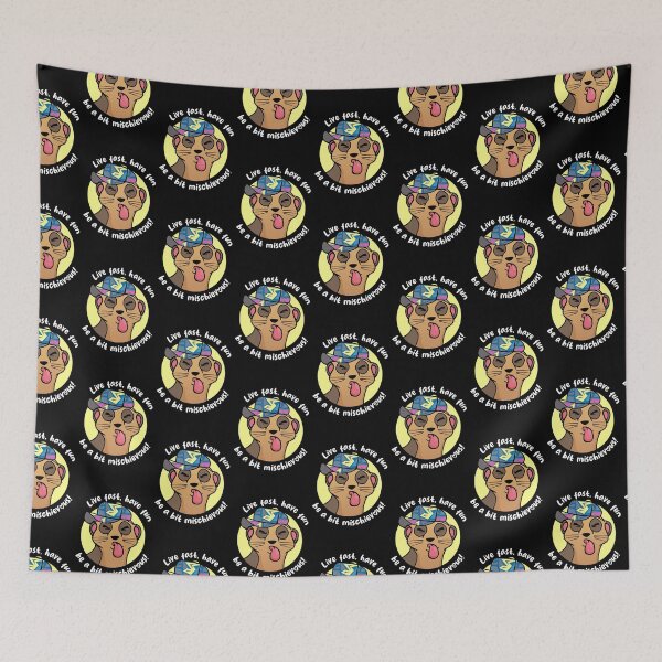 Item preview, Mischievous Meerkat (on dark colors) designed and sold by messy-nessie.