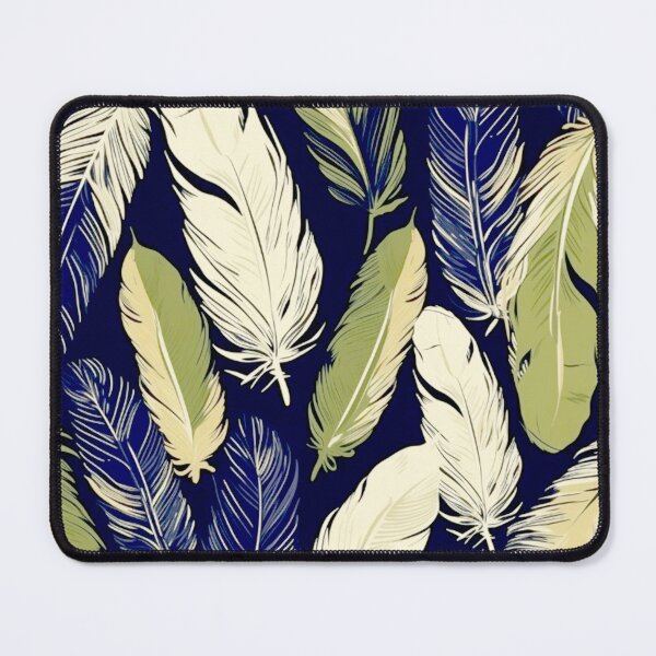 Item preview, Feathers - Olive green, navy, cream, gold, black 3 designed and sold by Highlandkings.