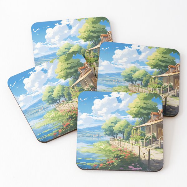 Item preview, Ghibli Landscape Illustration | A Magical and Whimsical Way to Add a Touch of Japanese Anime to Your Home designed and sold by samuelpinzon.